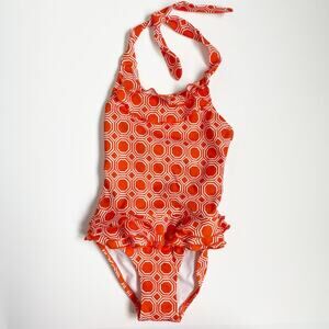 Janie And Jack Orange Halter Bathing Suit
